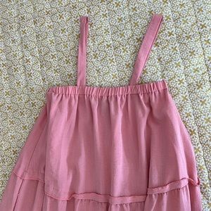 Peach Linen Look Panelled Beach
Cover Up Maxi Dress